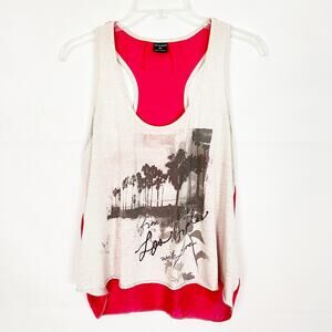 Stranded Scoop Neck Tank Top Juniors XL